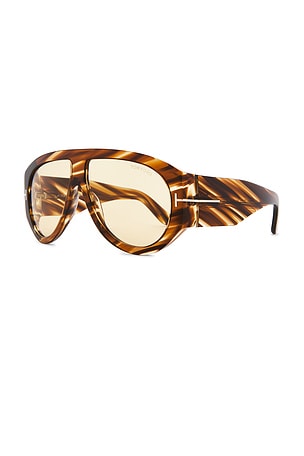 TOM FORD Bronson Acetate Sunglasses in Brown