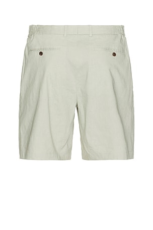 Theory Stretch Linen Curtis Short in Sage