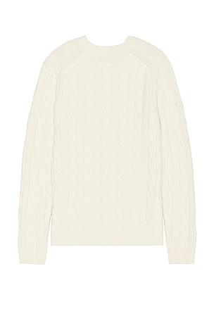 Theory Cable Knit Sweater in White