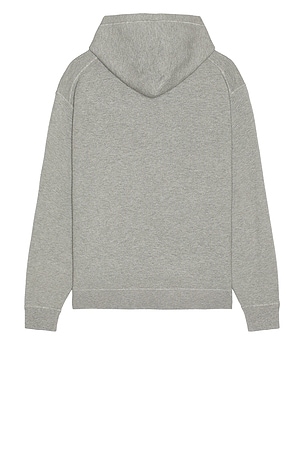 Theory Light Bilen Relaxed Hoodie in Grey