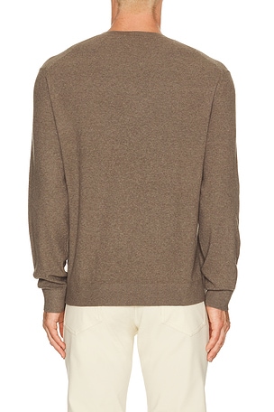 Theory Riland Crew Neck Sweater in Brown