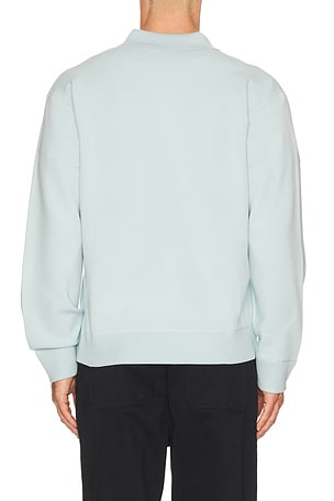 Theory Light Bilen Jonny Collar Pop Over Sweater in Baby Blue