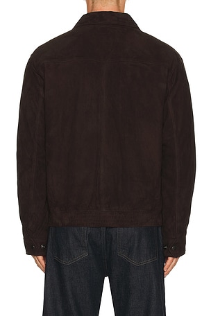 Theory Reece Aviator Bomber Jacket in Brown. Size S. Also