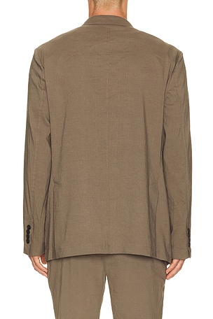Theory Standard Blazer in Good Linen in Brown