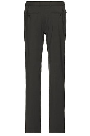 Theory Motion Wool Curtis Pant in Charcoal