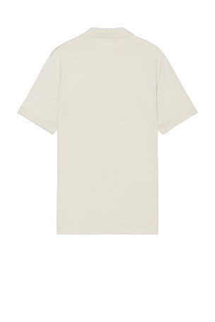 Theory Ryder Quarter Zip Polo in Cream