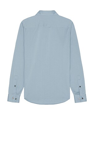 Theory Sylvain Structure Knit Shirt in Slate