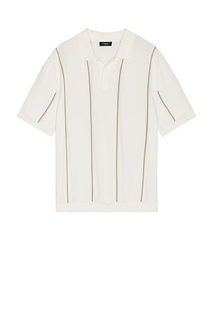 Short Sleeve Stripe Polo Theory