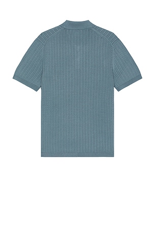 Theory Ribbed Polo in Blue