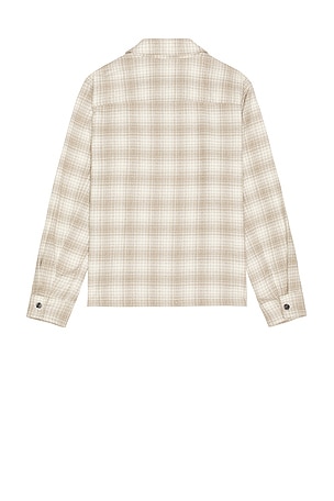 Theory Light Textured Check Shirt in Brown