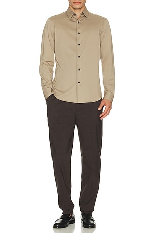 Theory Sylvain Structure Knit Shirt in Grey