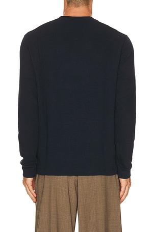 Theory Delroy Long Sleeve Tee in Navy