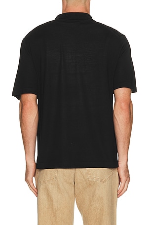 Theory Regal Merino Relaxed Button Down in Black