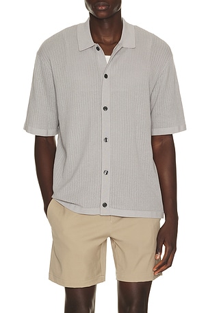 Mesh Button Down Shirt Theory