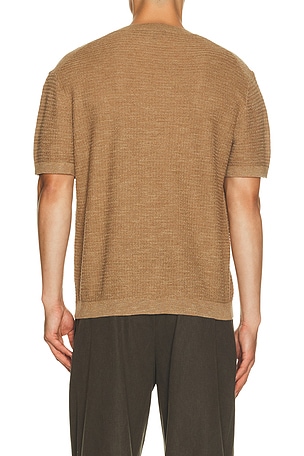 Theory Kolben Pacific Linen Tee in Yellow