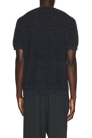 Theory Kolben Pacific Linen Tee in Blue. Size L. Also