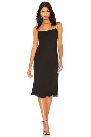 Theory outlet Silk Combo Slip Dress in Black & Ivory Size L