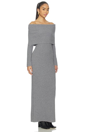 Theory Over The Shoulder Rib Dress in Grey