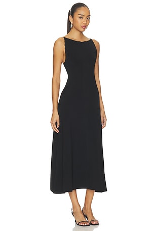 Theory Square Neck Maxi Dress in Black