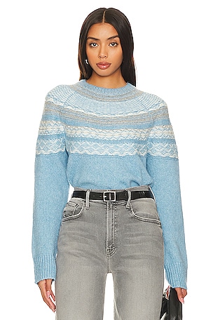 Olivia Ribbed Knitted Sweater - Dusty Blue