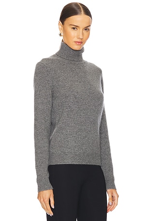 Theory Turtleneck Long Sleeve Sweater in Grey