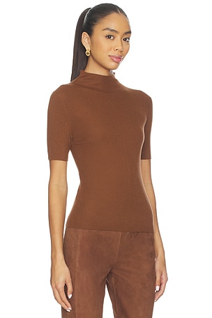 Theory Leenda Solid Top in Brown. Size XS. Also