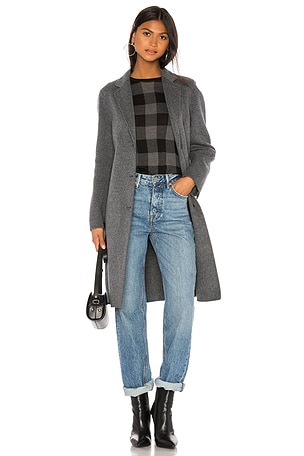 Theory Classic Coat in Dark Grey Melange | REVOLVE