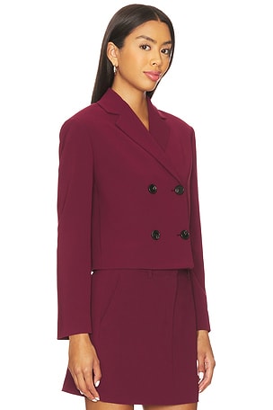 Theory Crop Jacket Admiral in Burgundy