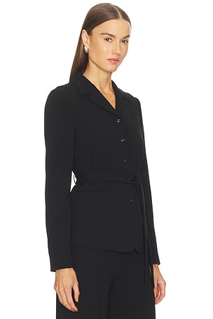 Theory Tie Waist Jacket in Black
