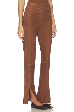 Theory Slit Pant in Brown