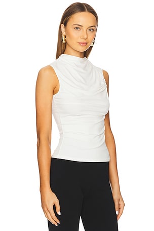 Theory Subtle Drape Top in Ivory