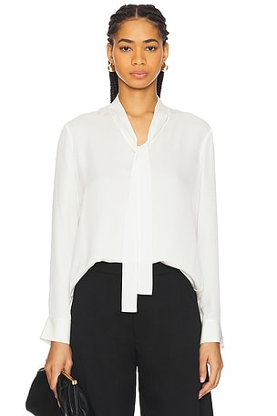 Open Neck Tie Blouse Theory