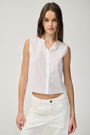 Sleeveless Button Down Top Theory