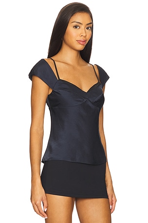 Theory Peek Cami Top in Navy