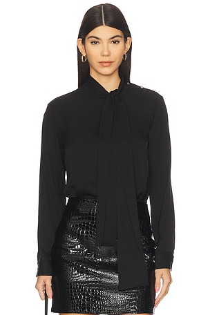 Side Tie Neck Blouse Theory