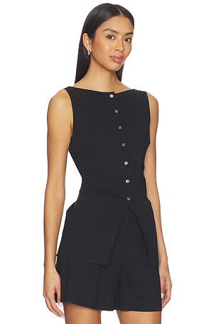 Theory TOP À ENCOLURE BATEAU en Noir