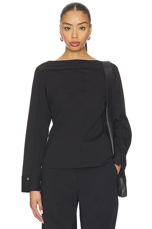 Open Sleeve Boatneck Top Theory