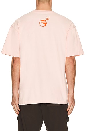 The Hundreds x Free And Easy Rose T-Shirt in Pink