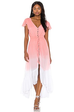 Tiare Hawaii New Moon Maxi Dress in Dusty Rose & White Gradasi | REVOLVE