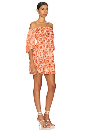 Tiare Hawaii Callum Mini Dress in Orange