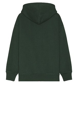 THRILLS Hard Knocks Slouch Pull On Hoodie in Dark Green