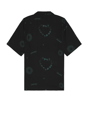 THRILLS Controlled Damage Bowling Shirt in Black