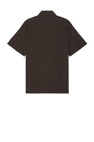 THRILLS Hemp Minimal Thrills Bowling Shirt in Brown