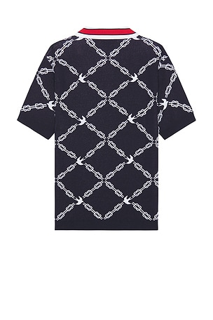 Tilley Jacquard Polo Shirt in Black
