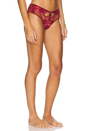 Thistle and Spire Eye Candy Thong in Burgundy. Size XS. Also