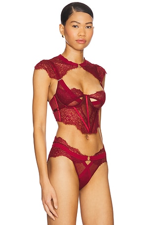 Thistle and Spire Minna Bodice in Red,Burgundy. Size XS. Also