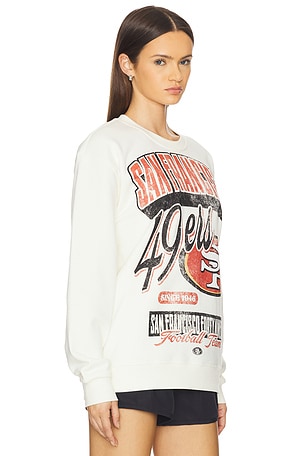 The Wild Collective 49ers Fleece Vintage Graphic Crew in Ivory. Size XS. Also