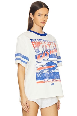 The Wild Collective Buffalo Bills Premium Band Tee in Ivory