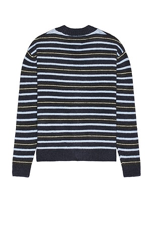 Tommy Jeans Boxy Jacquard Stripe Cardigan in Dark Grey Heather & Multi