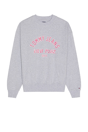 Cropped Overdyed Varsity Crew Sweatshirt Tommy Jeans